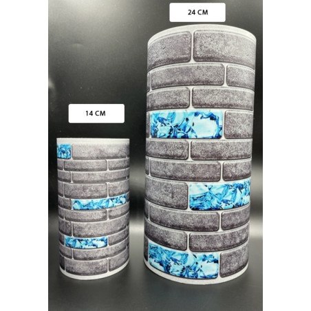 Frise autocollante Greyline blue piscine 14 ou 24 cm sur 5m