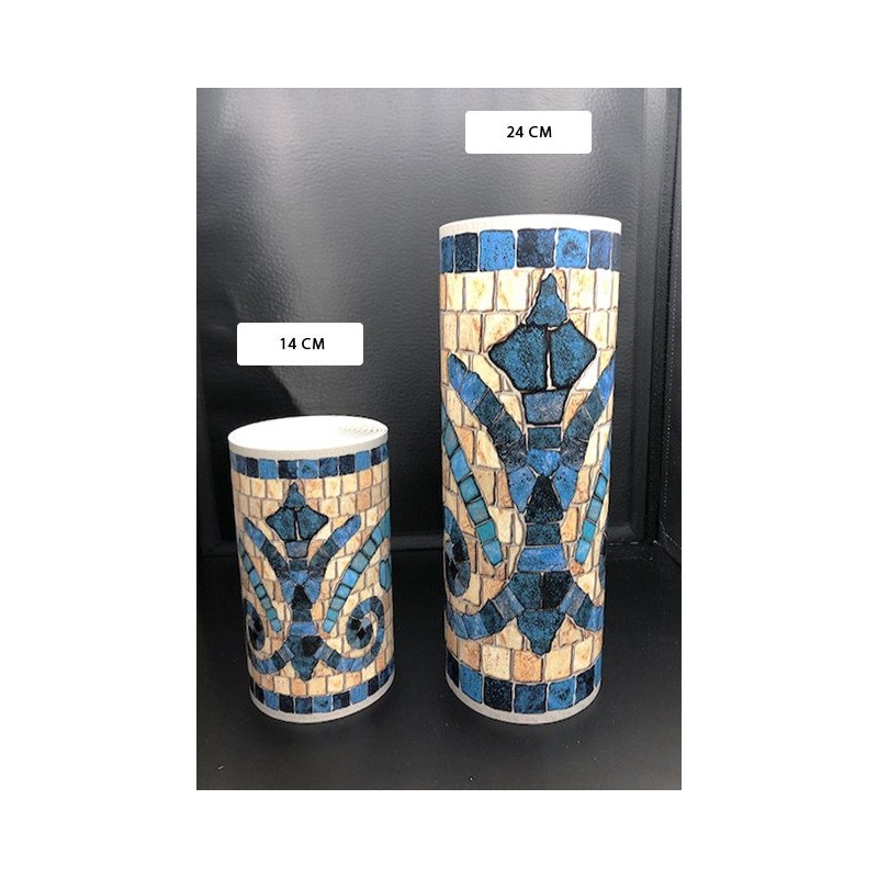 Frise autocollante frise en pierre bleu piscine ligne d'eau