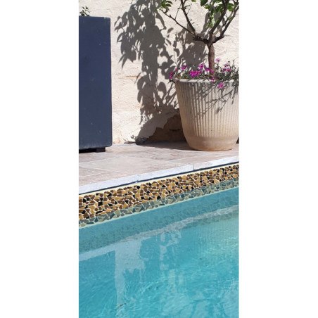 Adhesive Pool Border Caramel - swimming pool frieze