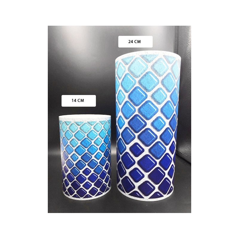 Frises de piscine Frise autocollante Cristal bleu ligne d'eau piscine