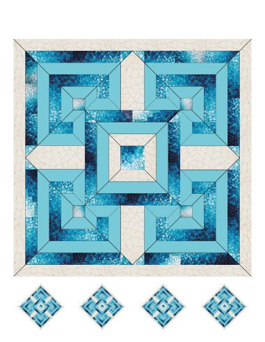 Décoration autocollante Carline 130 x 130cm fond de piscine