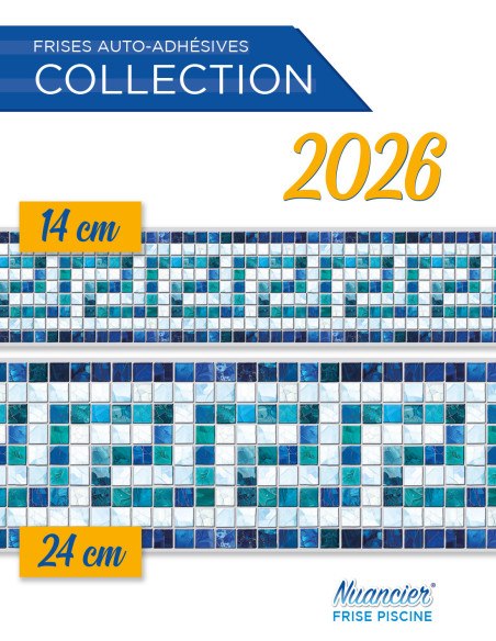 Adhesive Pool Border Poseidon - swimming pool frieze
