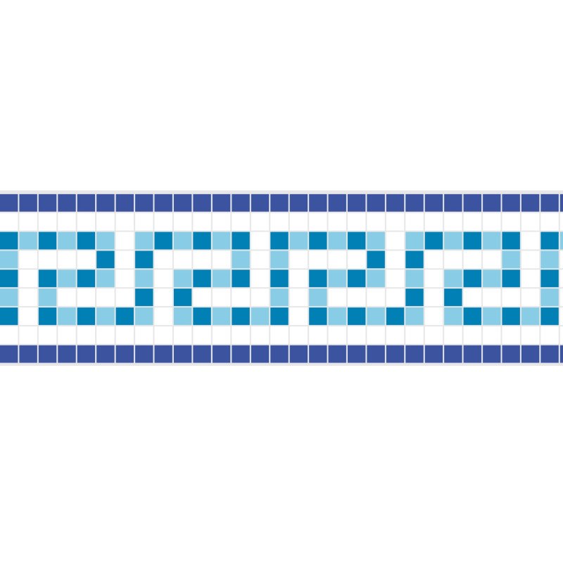 Adhesive Pool Border Blue Odyssey