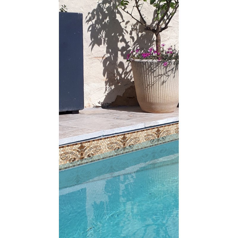 Adhesive Pool Border Stone Beige