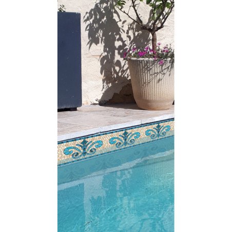 Adhesive Pool Border Stone Blue