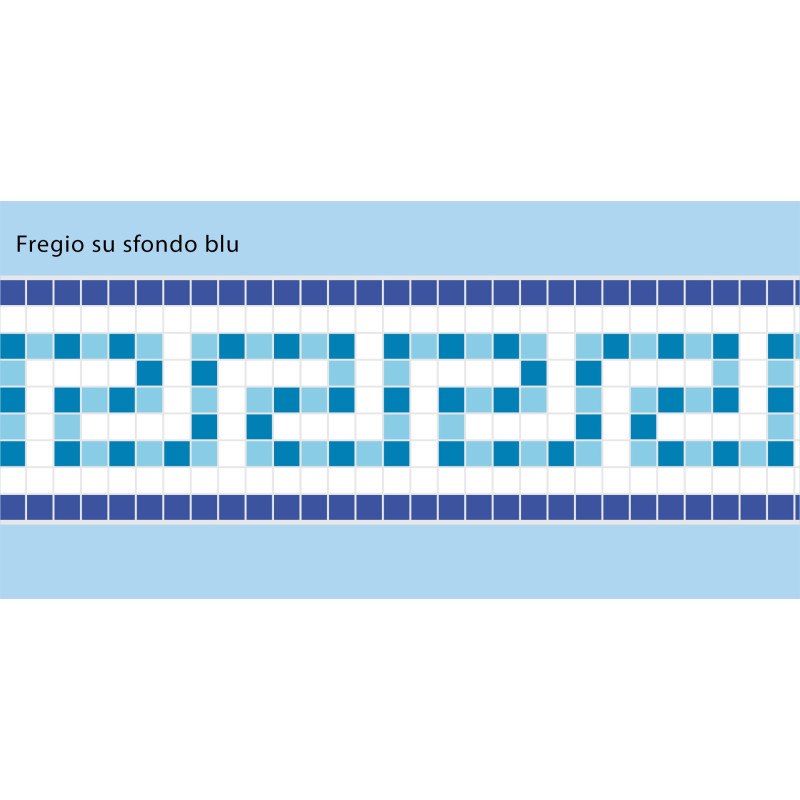 Adhesive Pool Border Blue Odyssey