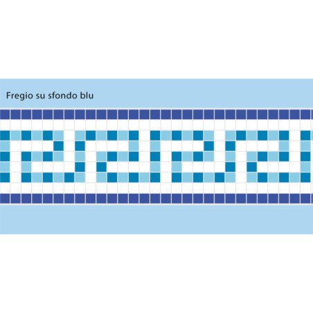 Adhesive Pool Border Blue Odyssey