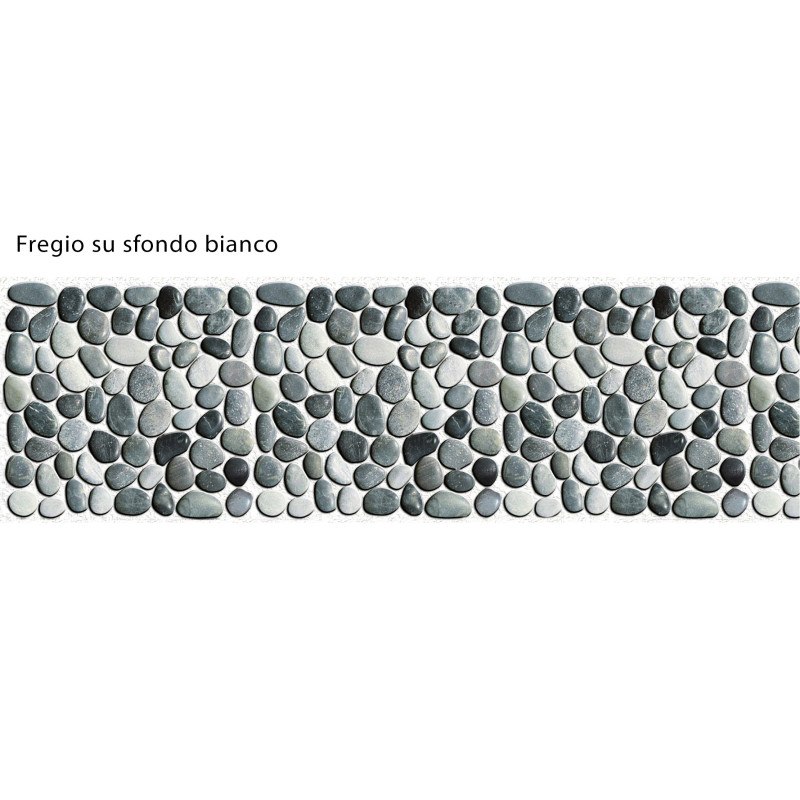 Frise Galet blanc Autocollante