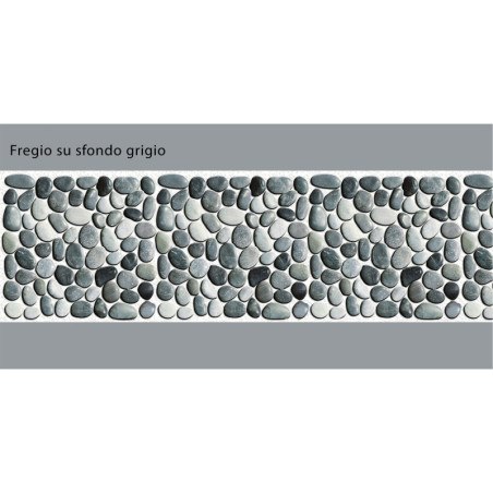 Frise Galet blanc Autocollante