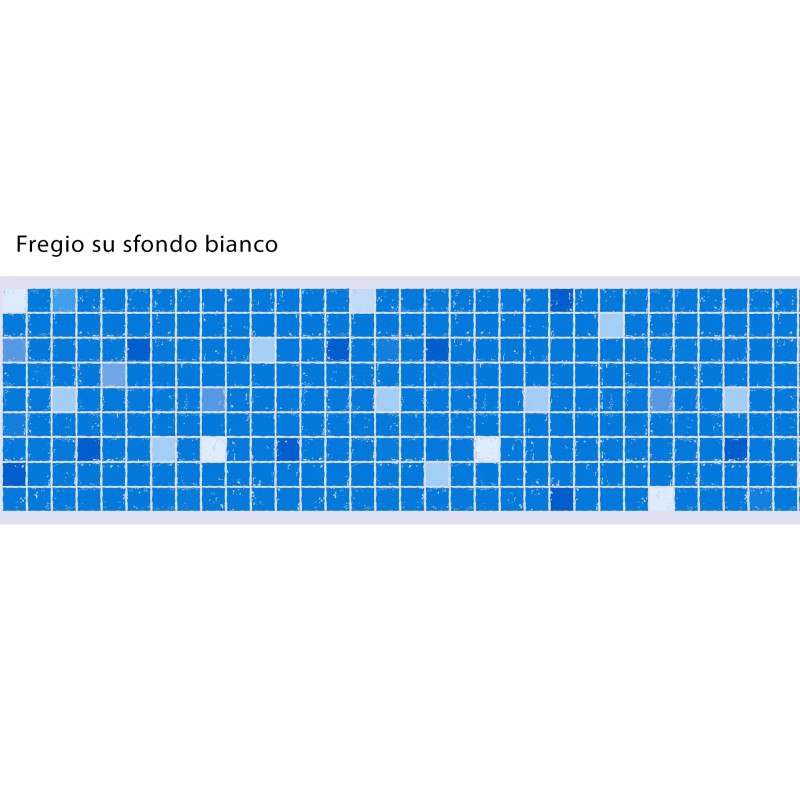 Adhesive Pool Border Blue Mosaïque