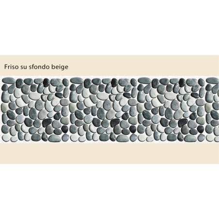 Frise Galet blanc Autocollante