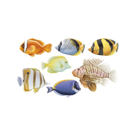 Lotto di 7 pesci - Decorazione piscina