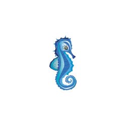 blue seahorse 2 - swimming pool decoration