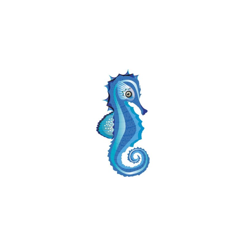 blue seahorse 2 - swimming pool decoration