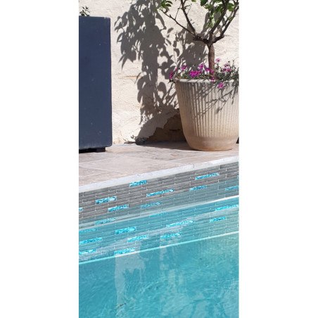 Frise autocollante Greyline blue piscine 14 ou 24 cm sur 5m