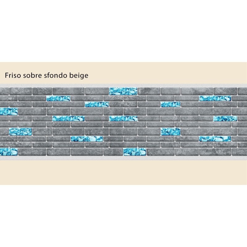 Adhesive Pool Border blue greyline - swimming pool frieze