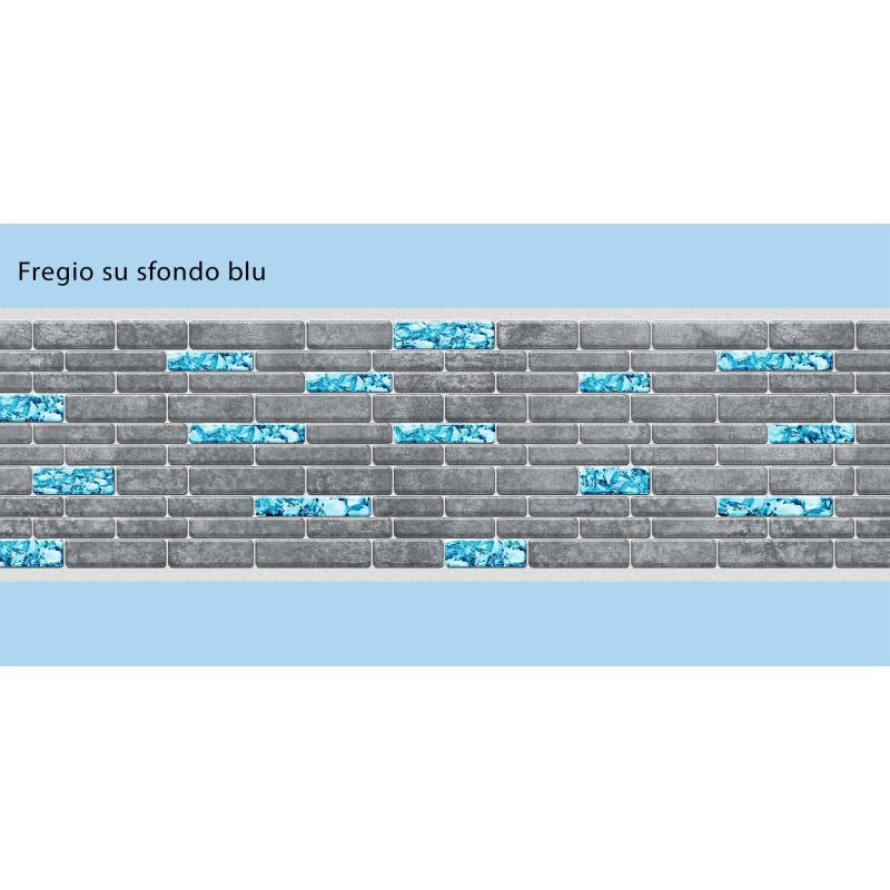 Friso greyline azur adhesivo - Friso para piscina