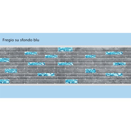 Friso greyline azur adhesivo - Friso para piscina